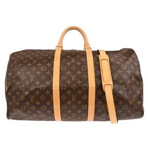 Louis Vuitton Monogram Keepall Bandouliere 55 Duffle Bag